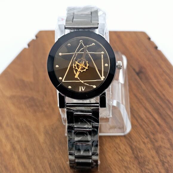 Women's Steampunk Watch Silver & Copper Tone Artsy Geometric Avant Garde Unique - Picture 1 of 8